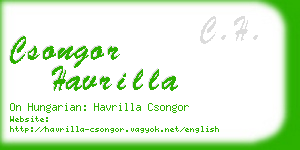 csongor havrilla business card